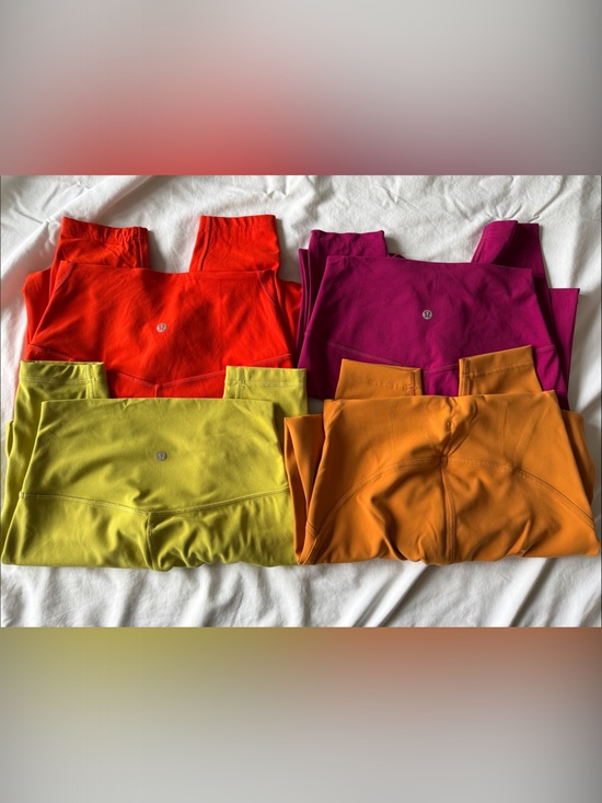 lululemon athletica Pants - lululemon athletica 25” legging in Lime, Orange, Red, Fuchsia
